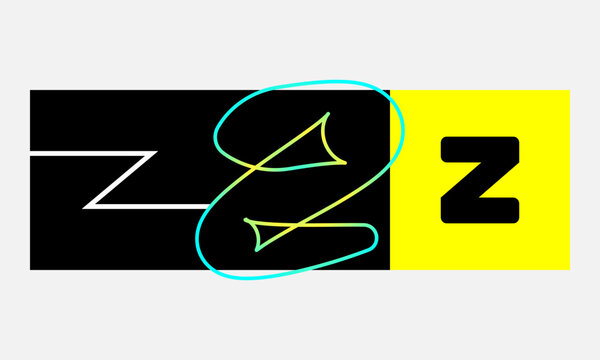abstract letter z, typography design