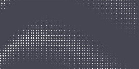 Triangular Halftone Texture Retrowave Vector Geometric Technology Abstract Background. Half Tone Triangles Retro Colored Pattern.