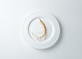 Ginseng on a plate