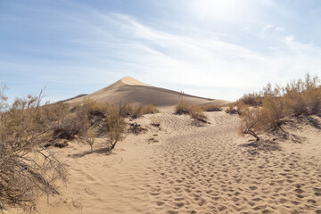 Singing Dune in the Altyn-Emel (or Altyn Emel) national park. Zhetysu region, Kazakhstan.