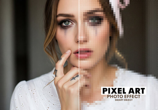 Pixel Art Photo Effect