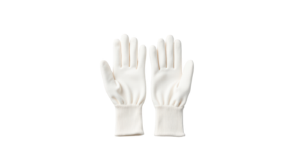 Soft, flexible, white gloves designed for various tasks, providing comfort and protection. Ideal for cleaning, gardening, or handling delicate