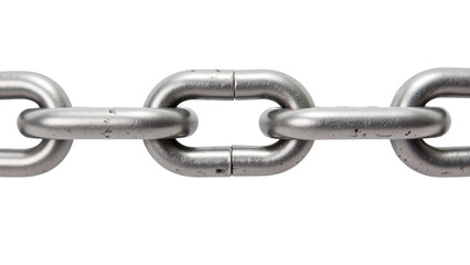 Obraz premium Strong metal chain links, durable and shiny, ideal for various applications, showcasing strength and reliability