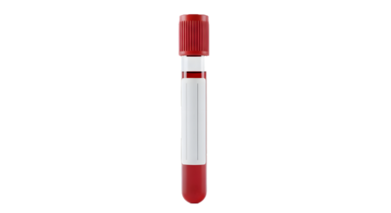 blood test tube isolated on a transparent background