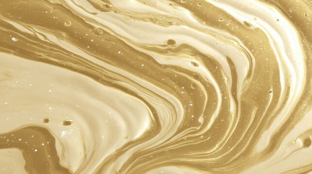 Abstract golden liquid texture creating beautiful swirls and patterns, capturing elegance and luxury for creative design projects or artistic backgrounds.