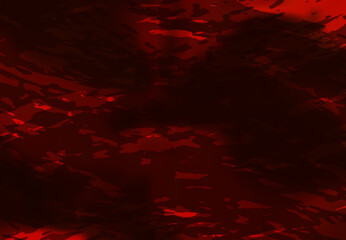 火の粉がメラメラ、焼け爛れた火山洞窟内の薄暗い赤黒いイラスト風背景テクスチャー