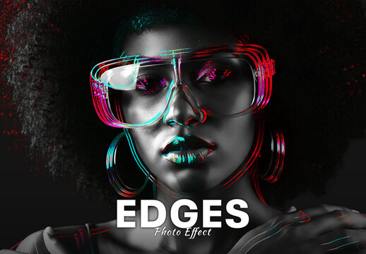 Glowing Edges photo effect
