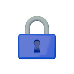 3D Padlock Icon for Security and Protection