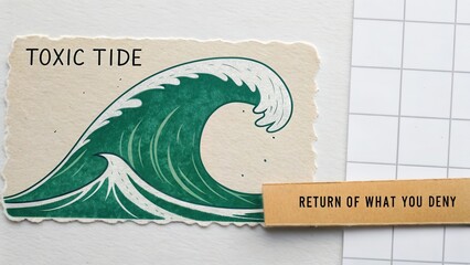 Green Wave Illustration Depicting Tidal Movement