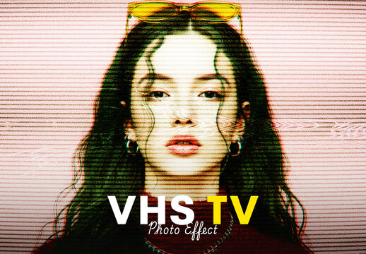 VHS TV Photo Effect