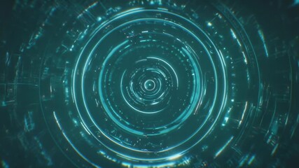 Digital HUD futuristic background motion graphic element cyber generated. Future technology interface data sci-fi display screen. Artificial intelligent analytic simulation, loop able video background