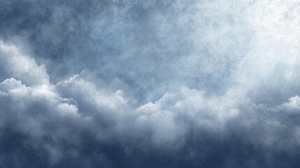 Obraz premium Dramatic Clouds with Soft Light and Rich Texture in a Moody Sky Showing Shades of Blue and Gray for Nature and Weather Themes