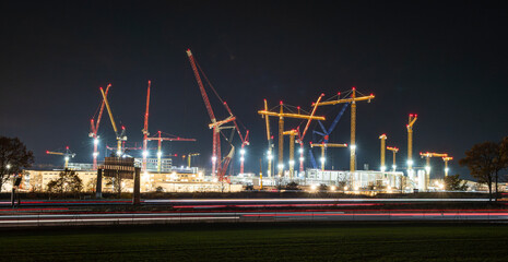 Gro&szlig;baustelle der neuen Chipfabrik  in Dresden