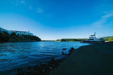 早朝に賢島から見た美しい海