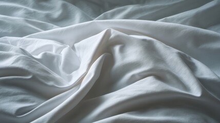 Soft and Smooth White Fabric Texture with Gentle Creases and Wrinkles Perfect for Backgrounds and Textile Designs in Elegant Interiors or Fashion Projects