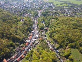 Kurpka, Krusne Hory, Czechia panorama area aerial view