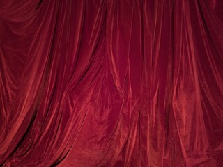 Red velvet curtain background textile