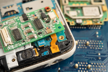 Repairing and upgrade circuit mainboard of notebook, electronic, computer hardware and technology.