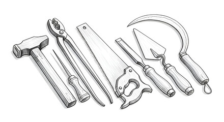 Essential tools for construction and repair projects, perfect for DIY enthusiasts and professional contractors seeking reliable equipment for various tasks