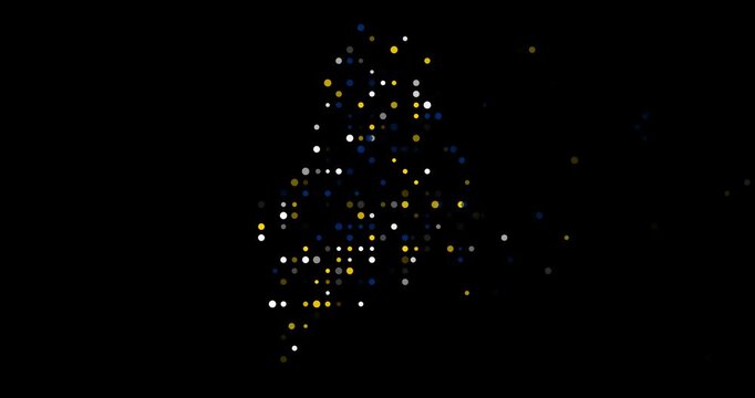 Quick Dropping Circles Forming the Maine USA State Map