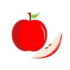 red apple vector illustration