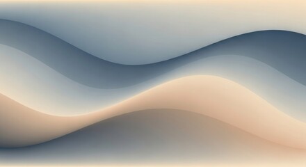 Minimalist waves: Soft, flowing gradients in misty blues and warm neutrals create a calm, modern backdrop. Subtle depth and smooth curves add elegance without overwhelming the space.