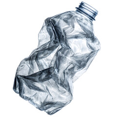 plastic bottle of water, Crumpled plastic bottles, garbage, environment