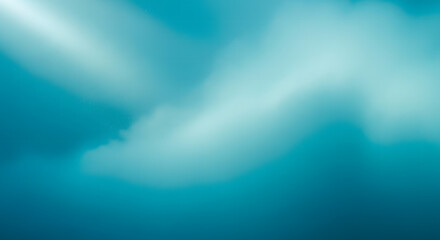 Serene turquoise abstract background with soft gradient and flowing shapes creating a calming