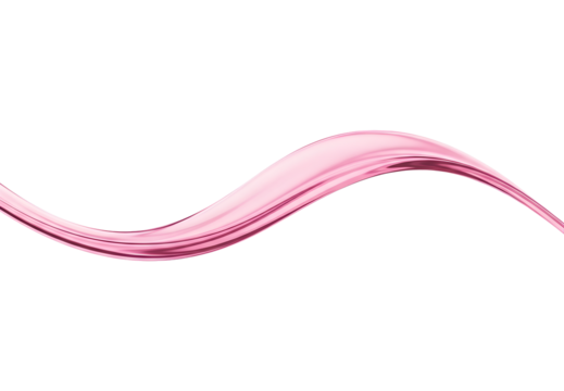 Abstract flowing pink brush stroke on black background