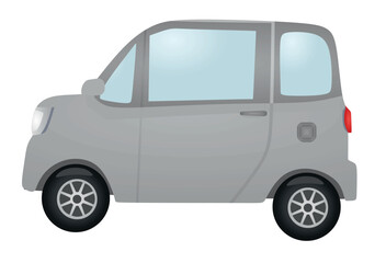 Grey two seats car. vector	
