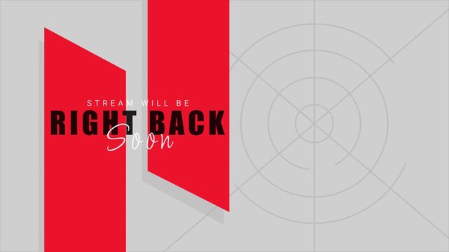 Animated stream overlay, futuristic design stream overlays, be right back screen