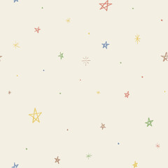 Seamless simple stars doodle pattern.eps
