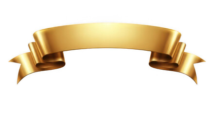 Shiny golden ribbon banner template for announcement or award