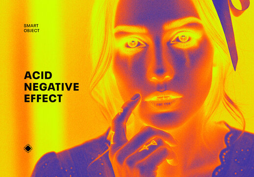 Acid Negative Photo Effect Template