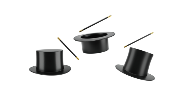 Magician Hat & Wand png