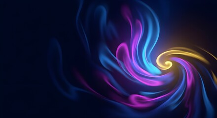 Vibrant swirling neon lights abstract background