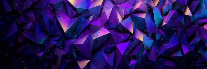 Vibrant Purple Polygon Background Texture with Shimmering Facets and Dynamic Geometric Patterns