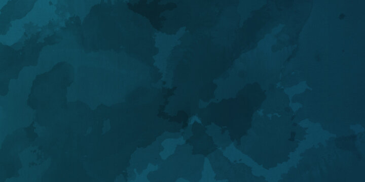 Fondo de acuarela oscura y abstracta en tonos azul verdoso y de pared