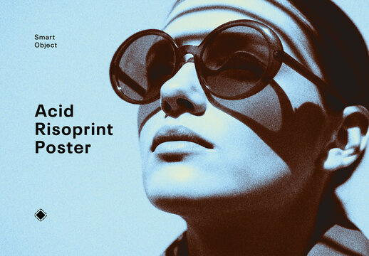 Acid Risoprint Poster Photo Effect