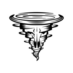 Long horn cattle skull tornado.