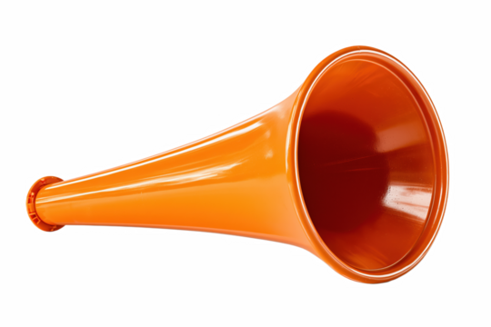 Orange Vuvuzela Horn Isolated on White