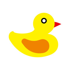 duck toy icon vector illustration