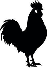 Rooster silhouette farm animal icon
