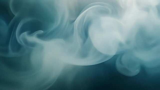 Abstract smoke patterns swirling in dark water.