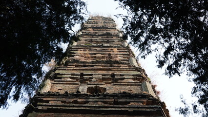 The classical architectures view located in the old temple of the China