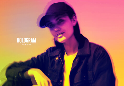 Hologram Photo Effect Template