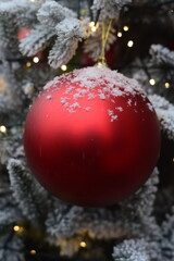 red christmas ball