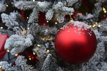 red christmas ball
