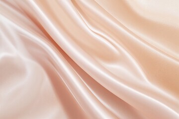 Fototapeta premium Peach Satin Fabric with Elegant Soft Folds and Glossy Surface
