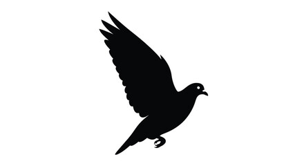 Dove in flight silhouette